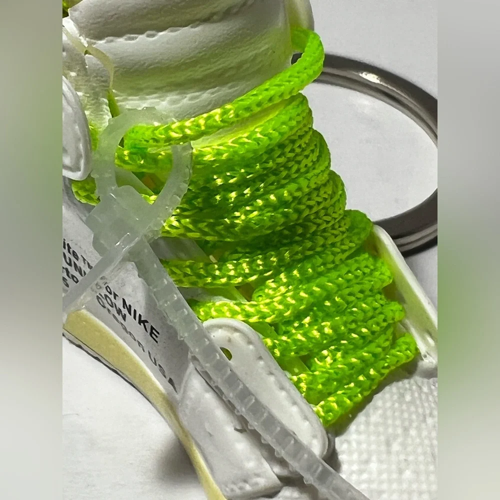 3D‎ Mini Sneaker Keychain Volt Laces White green novelty trinkets gift